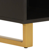 Szafka pod TV, brązowo-czarna 100x33,5x46 cm, lite drewno mango vidaXL