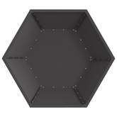 Kominek Czarny 100 x 100 x 28 cm Stal