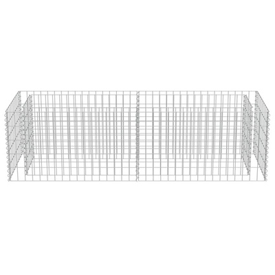 vidaXL Podwyższona donica gabionowa, galwanizowana stal, 180x50x50 cm