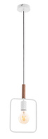 Lampa wisząca biała regulowana wysokość 60W E27 Frame 31-73563