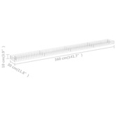vidaXL Podwyższona donica gabionowa, galwanizowana stal, 360x30x10 cm