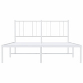 Metalowa rama łóżka z wezgłowiem biała, 140x200 cm model standard