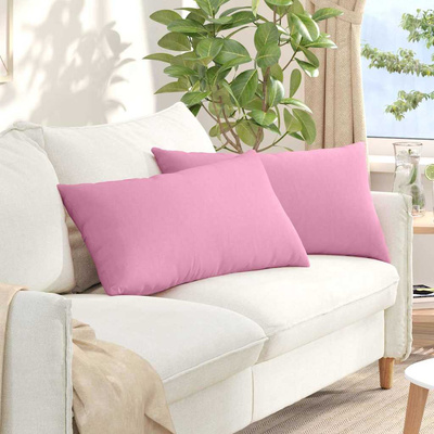Poduszki na sofę 2 pcs Różowy 80 x 40 cm tkanina
