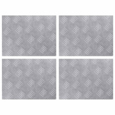 Stopień Prostokątny 4 pcs Srebrny 40 x 30 cm Aluminium