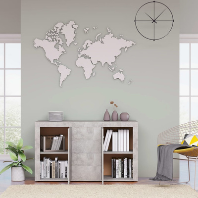 Szafka, szarość betonu, 120x36x69 cm, materiał drewnopochodny