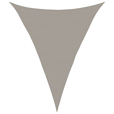 Żagiel przeciwsłoneczny, 160 g/m?, jasnoszary, 5x6x6 m, HDPE