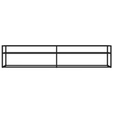 vidaXL Szafka pod TV, czarna, 200x40x40,5 cm, hartowane szkło