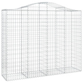 Kosze gabionowe, 2 szt, 200x50x160/180 cm, galwanizowane żelazo