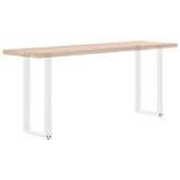 Nogi do stołu konsolowego w kształcie litery U 2 szt. Białe 38x(72-73) cm Stal