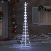 Choinka świąteczna LED z podstawą Chłodna biel 250 cm Metal