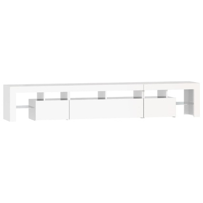 vidaXL Szafka pod TV z oświetleniem LED, biała, 230x36,5x40 cm