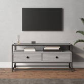 Szafka pod TV, szary dąb sonoma, 100x35x45 cm vidaXL