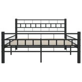 Rama łóżka, czarna, stalowa, 120 x 200 cm