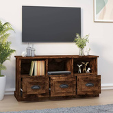 vidaXL Szafka pod TV, przydymiony dąb, 100x35x50 cm