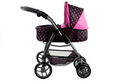 Wózek dla lalek Alice Głęboki, Spacerówka, Gondola 2w1