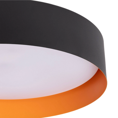 Plafon Okrągły Czarno-Złoty 30W ?38cm Abruzzo Bora