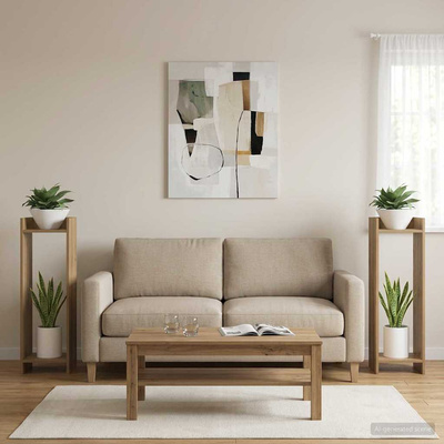 Stojak na rośliny 2 szt. Dąb Rzemieślniczy 30 x 30 x 100 cm