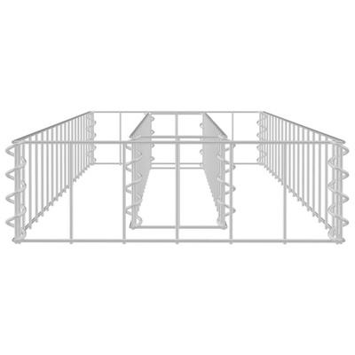 vidaXL Podwyższona donica gabionowa, galwanizowana stal, 90x30x10 cm