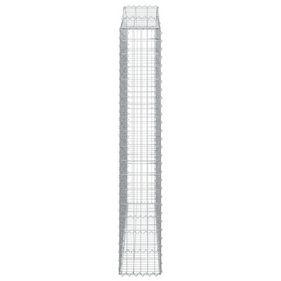 Kosze gabionowe, 4 szt, 200x30x180/200 cm, galwanizowane żelazo
