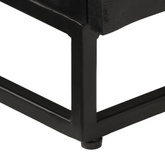 vidaXL Szafka pod TV, czarna, 110x30x40 cm, lite drewno mango i żelazo model standard