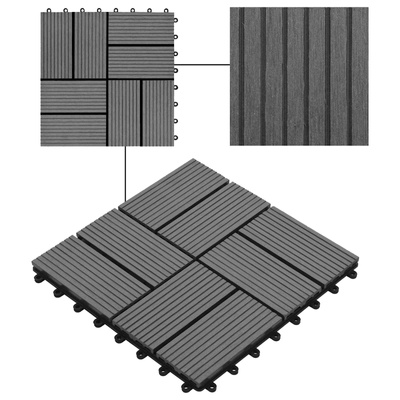 Płytka Tarasowa 11 pcs Szary 30 x 30 cm