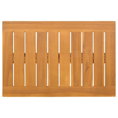Mata do kąpieli Gładki brązowy 60 x 40 cm Lite Drewno Akacji