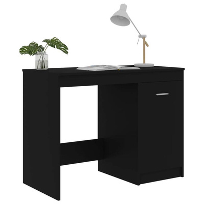 vidaXL Biurko, czarne, 100x50x76 cm, materiał drewnopochodny model standard
