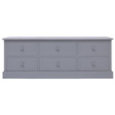 vidaXL Szafka pod TV, ciemnoszara, 108x30x40 cm, drewno paulownia