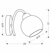 NESTOR Lampa kinkiet patynowy 1x40W E27 klosz biały