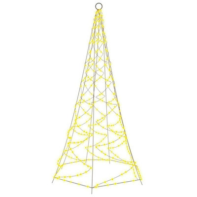 vidaXL Choinka do montażu na maszcie, 200 ciepłych białych LED, 180 cm