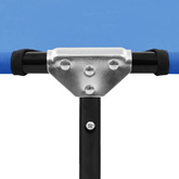 vidaXL Składany leżak, niebieski, stal