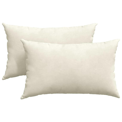 Poduszki na sofę 2 pcs Kremowy 50 x 30 cm Tkanina sztruksowa