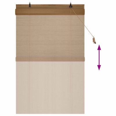 Roleta brązowy 80 x 160 cm Bambus