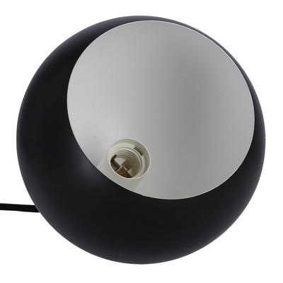 Lampa wisząca czarna E27 metal / drewno Flen Ledea 50101263