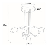 Lampa sufitowa K-3610 z serii DEZE