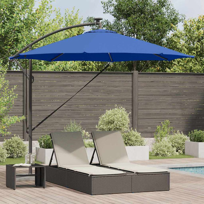 Parasol plażowy 294 x 294 x 248 cm Poliester i aluminium