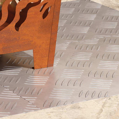 Stopień Prostokątny 4 pcs Srebrny 60 x 40 cm Aluminium