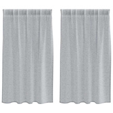 Firany Voile 2 pcs Ciemnoszary 140 x 140 cm Poliester