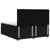 Łóżko z box spring LED z materacem Czarny 140 x 200 cm tkanina