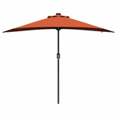Parasolka ogrodowa terakota 294 x 150 x 223 cm Poliester i Stal