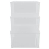 Plastikowe pojemniki do przechowywania, 3 szt, 10L, sztaplowane