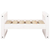 vidaXL Legowisko dla psa, białe, 55,5x45,5x28 cm, lite drewno sosnowe model standard