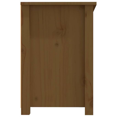 vidaXL Szafka pod TV, miodowy brąz, 114x35x52 cm, lite drewno sosnowe