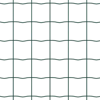 Ogrodzenie Euro 1 x 25 m Żelazo pokryte PVC zielony