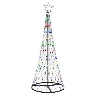 Choinka świąteczna LED z podstawą Wielokolorowe 184.5 cm Metal