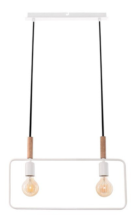 Lampa wisząca biała regulowana wysokość 2x60W E27 Frame 32-73549