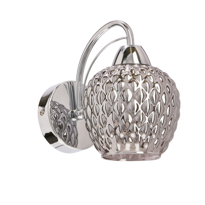 TOBIAS lampa kinkiet chromowy 1x40W E27 klosz dymiony  21-35240 