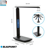 Blaupunkt Lampka biurkowa PRO LED 6W CCT 3000K-6000K ekran LCD czarna