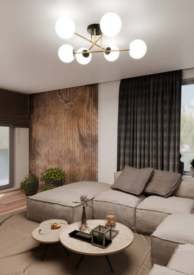 Lampa sufitowa MAGNUM 6 BL OPAL