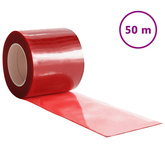 Kurtyna paskowa, czerwona, 200 mm x 1,6 mm, 50 m, PVC